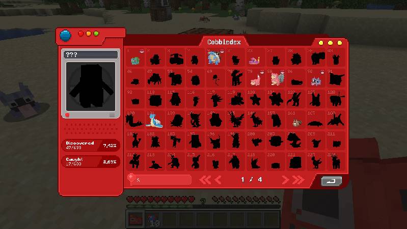 Скриншот мода Cobblemon Pokédex (Cobbledex) #2