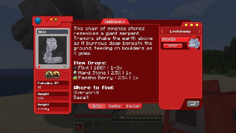 Скриншот мода Cobblemon Pokédex (Cobbledex) #6
