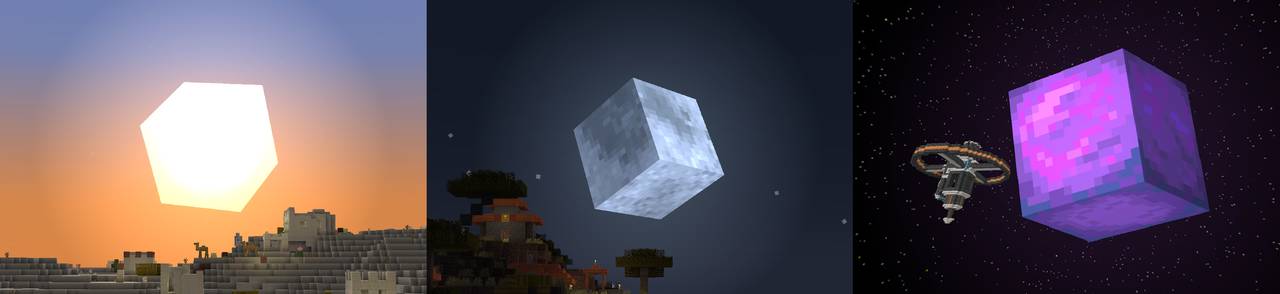 Скриншот мода Cubic Sun & Moon #9