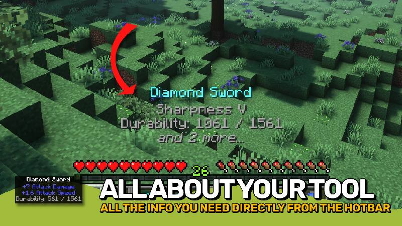 Скриншот мода Held Item Tooltips #2