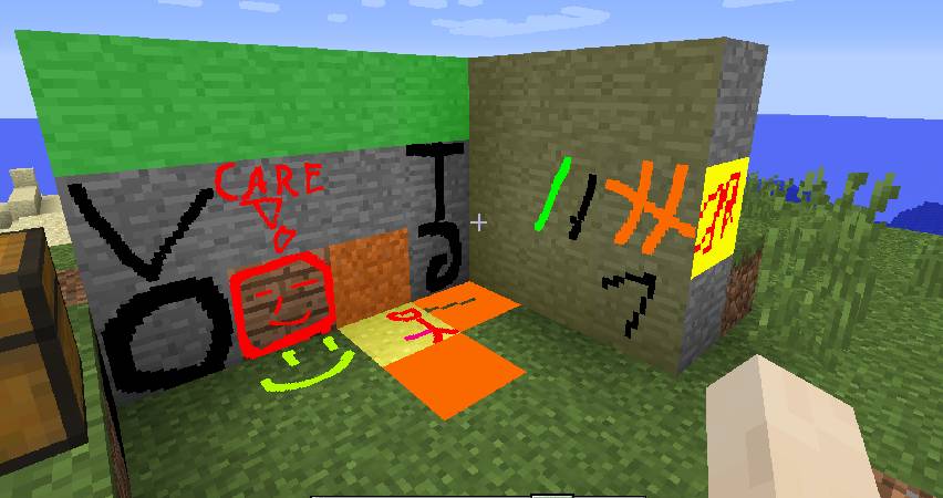 Скриншот мода MC Paint #1