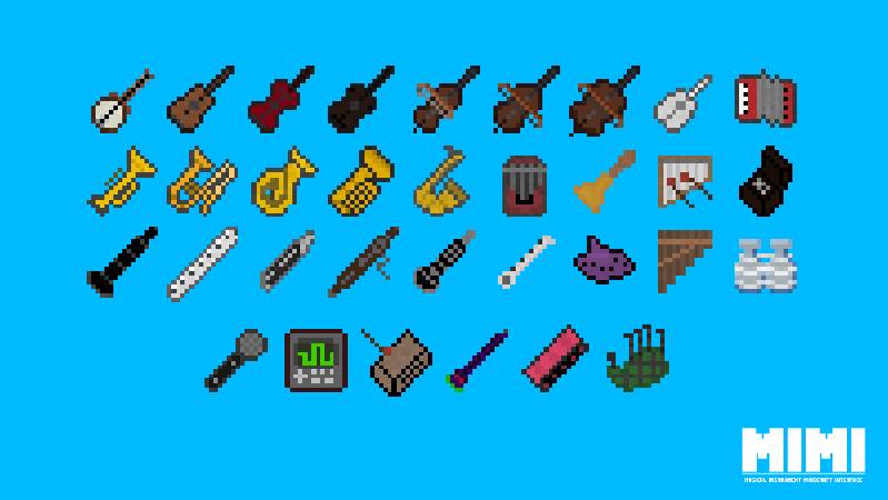 Скриншот мода Musical Instrument Minecraft Interface (MIMI) #2