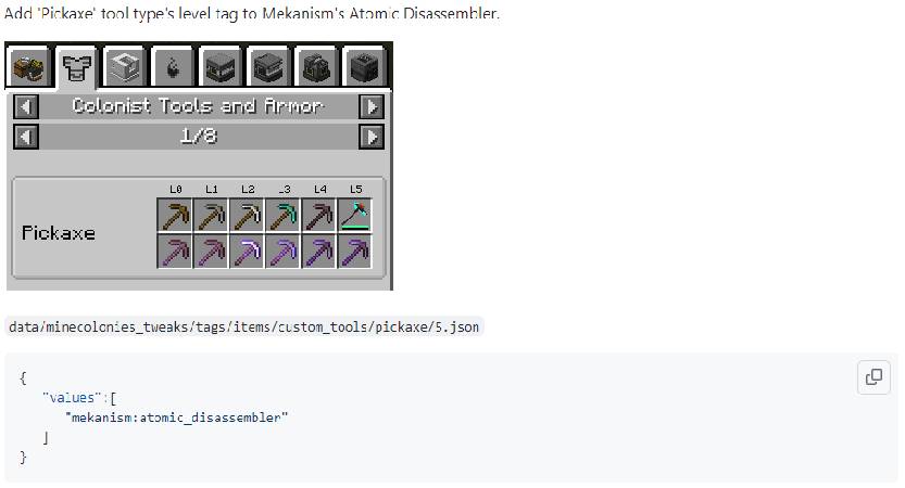 Скриншот мода Tweaks addon for MineColonies #5
