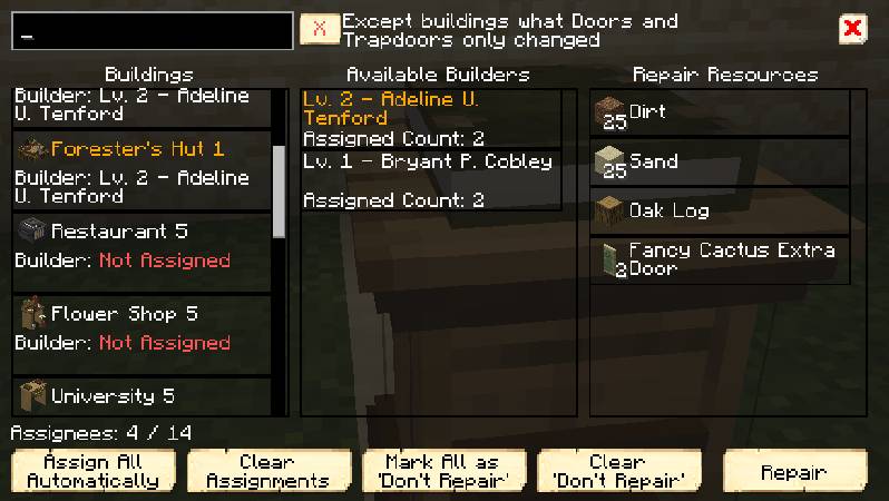 Скриншот мода Tweaks addon for MineColonies #7