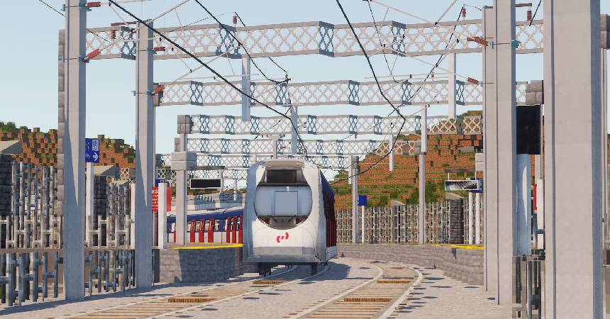 Скриншот мода Minecraft Transit Railway (Automated trains, planes, and more!) #7