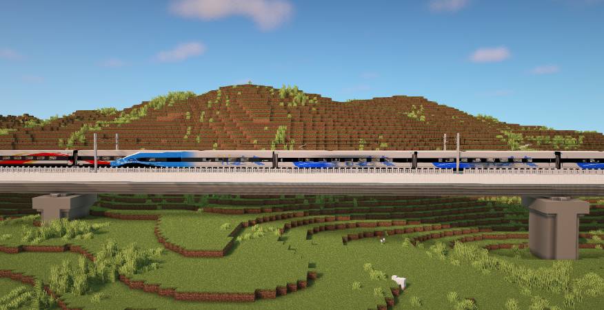 Скриншот мода Minecraft Transit Railway (Automated trains, planes, and more!) #13