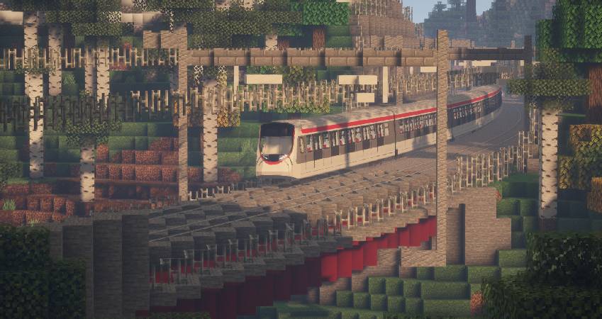 Скриншот мода Minecraft Transit Railway (Automated trains, planes, and more!) #17