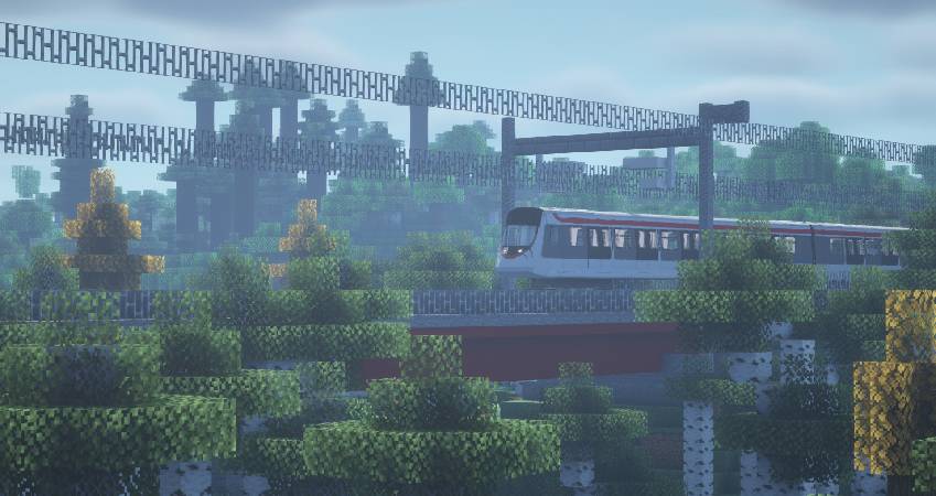 Скриншот мода Minecraft Transit Railway (Automated trains, planes, and more!) #20