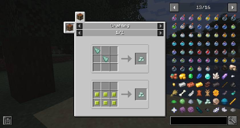 Скриншот мода Mob Drops Recipes [Overworld] #1