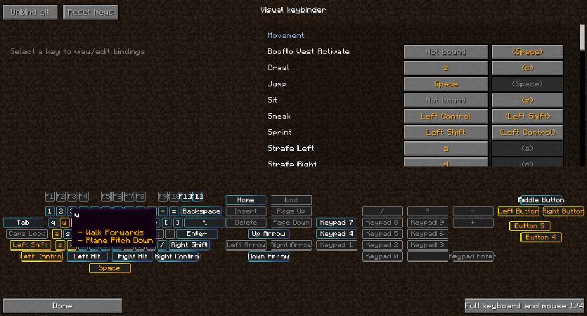 Скриншот мода Raw's Visual keybinder #7
