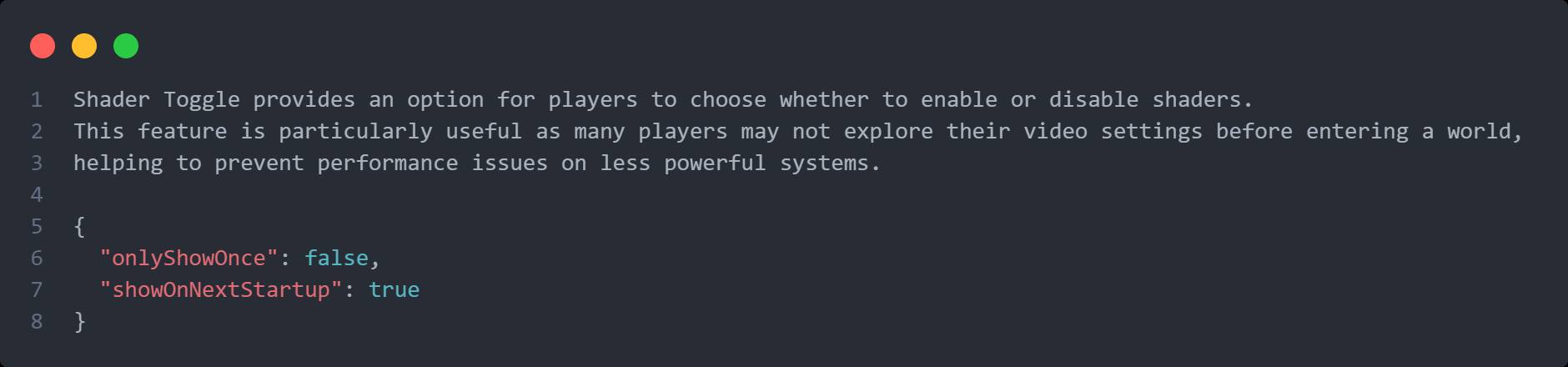 Скриншот мода Shader Toggle #1