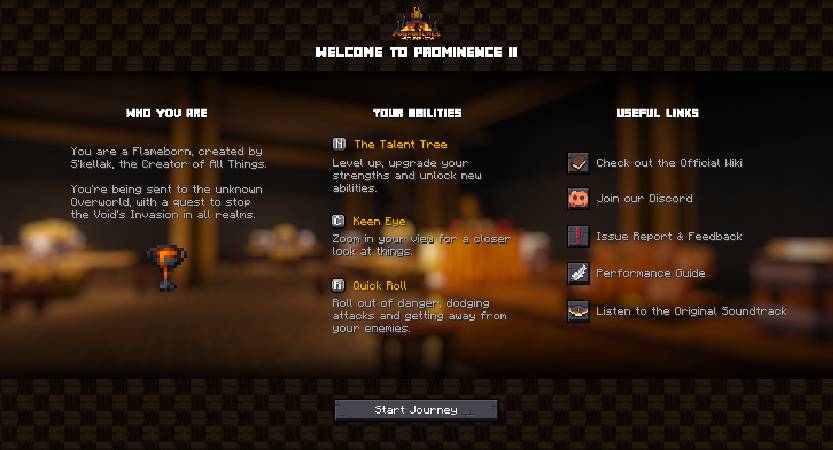 Скриншот мода Welcome Screen (Modpack Utils Series) #1